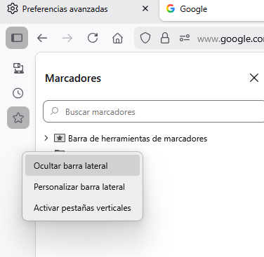 Ocultar Barra Lateral